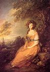 Thomas Gainsborough - Mrs Sheridan painting